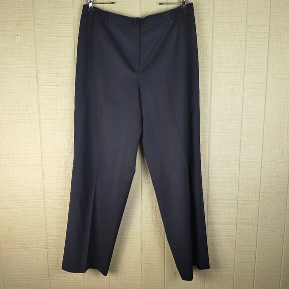 Talbots Trouser Pants Stretch Wool Spandex Navy Blue Lined Classic - Picture 1 of 4